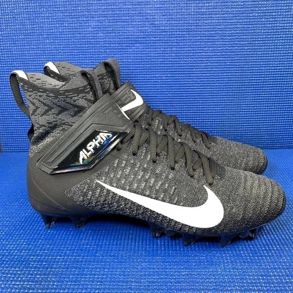 NIKE ALPHA MENACE ELITE 2 Men`s Size 11 Black White Football Cleats A03374-001 main image 6
